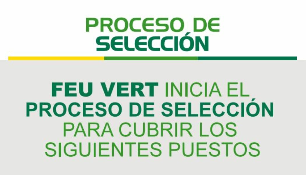 ¡PROCESOS DE SELECCIÓN ABIERTOS EN NOVIEMBRE!