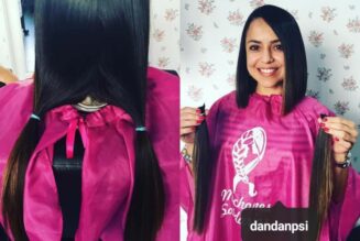 Danielle con Mechones Solidarios