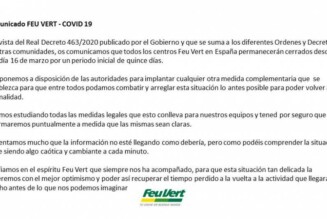 Comunicado Feu Vert