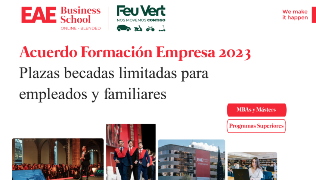 ¿Te gustaría estudiar un postgrado? Acuerdo formativo con EAE Business School