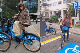 Dos compañeras que se apuntan a las bicis eléctricas de uso compartido