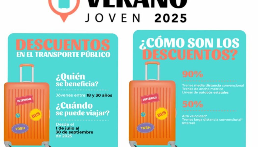 ???? ¡Atención, los menores de 30! Transportes y Movilidad Sostenible arranca mañana el Verano Joven 2025 ????